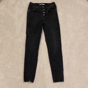 Levi’s Mile High Supper Skinny Black wash Size 27